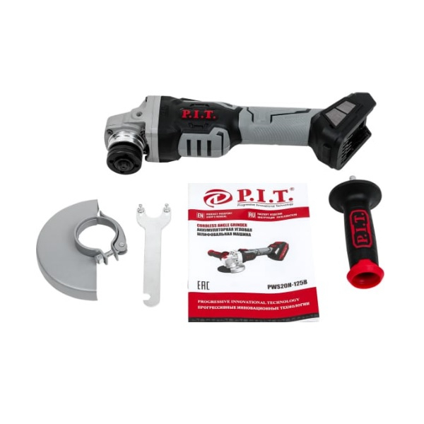Аккумуляторная бесщеточная УШМ P.I.T. PWS20H-125B/1 20в 125мм 1акк 4Ah+з.у.