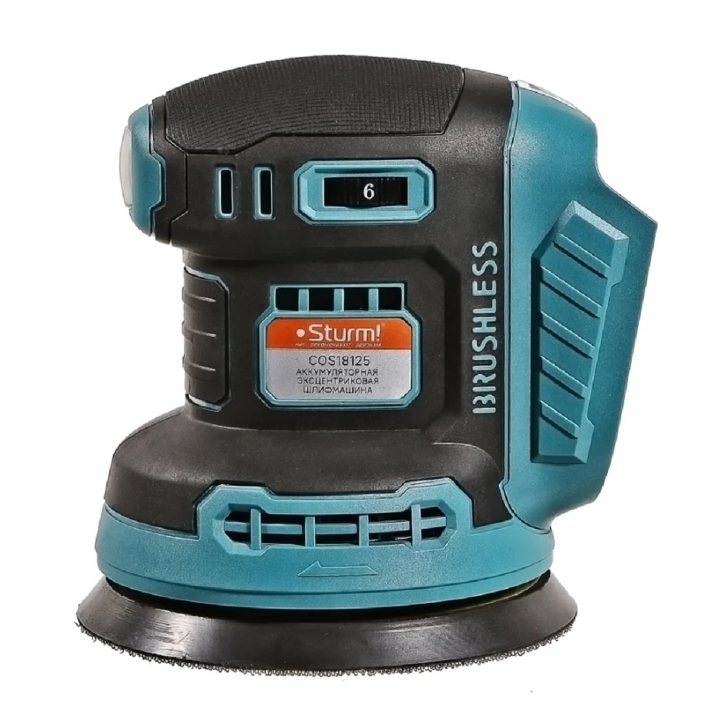Машина шлифовальная эксцентриковая Sturm COS18125, 18В, без акк. и з.у, бесщеточный двигатель
