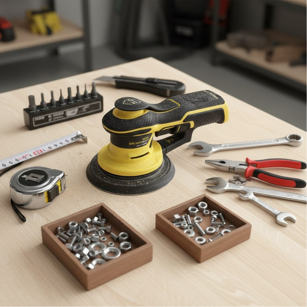 Шлифмашина эксцентриковая Hanskonner HOS8145BL, 150 мм, бесщеточный двигатель, 400 Вт