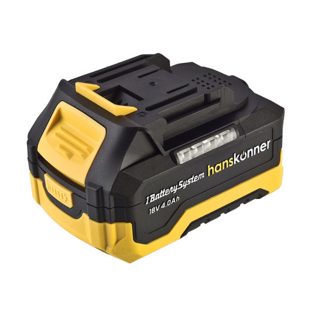 УШМ Hanskonner HAG18125BLC, аккумуляторная, 18В, 125 мм, 1BatterySystem, 1 аккумулятор 4Ah, зарядное устройство