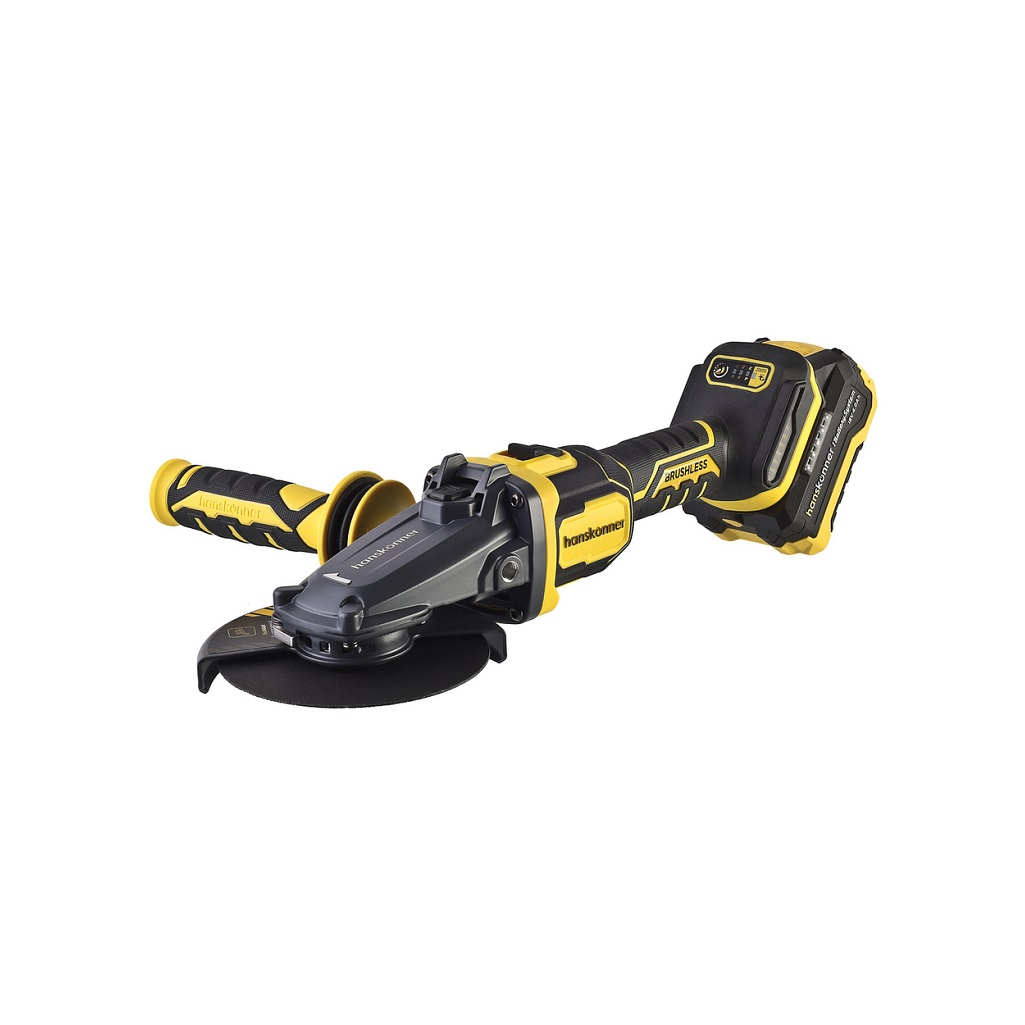 УШМ Hanskonner HAG18125BLC, аккумуляторная, 18В, 125 мм, 1BatterySystem, 1 аккумулятор 4Ah, зарядное устройство