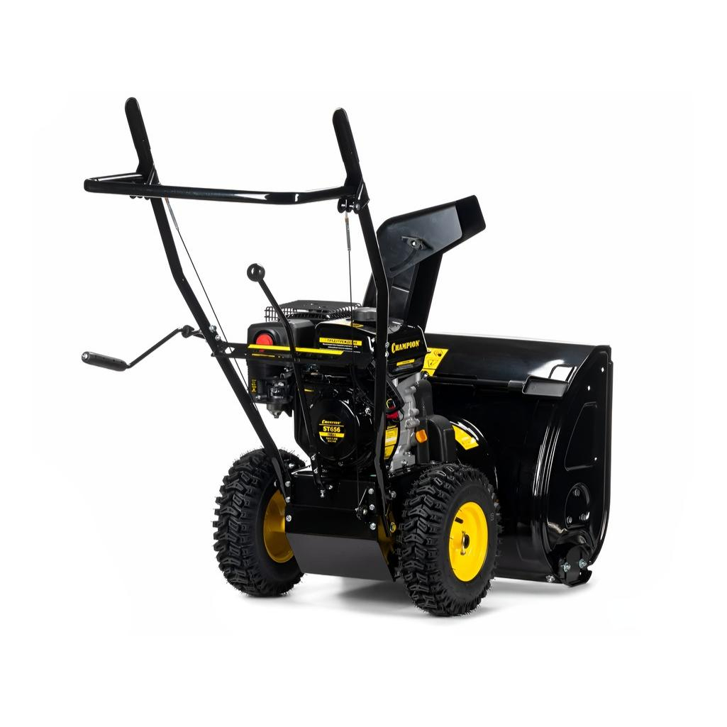 Снегоуборщик бензиновый Champion ST656, двухступенчатый, металлический шнек, 4100 Вт