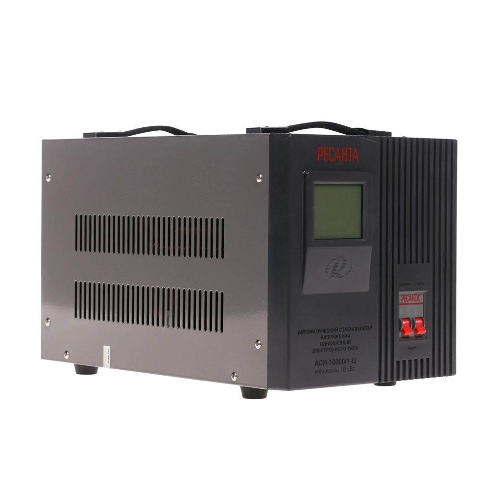 Стабилизатор однофазный Ресанта АСН-10000/1-Ц 63/6/8, напольный, релейный, 10 кВт
