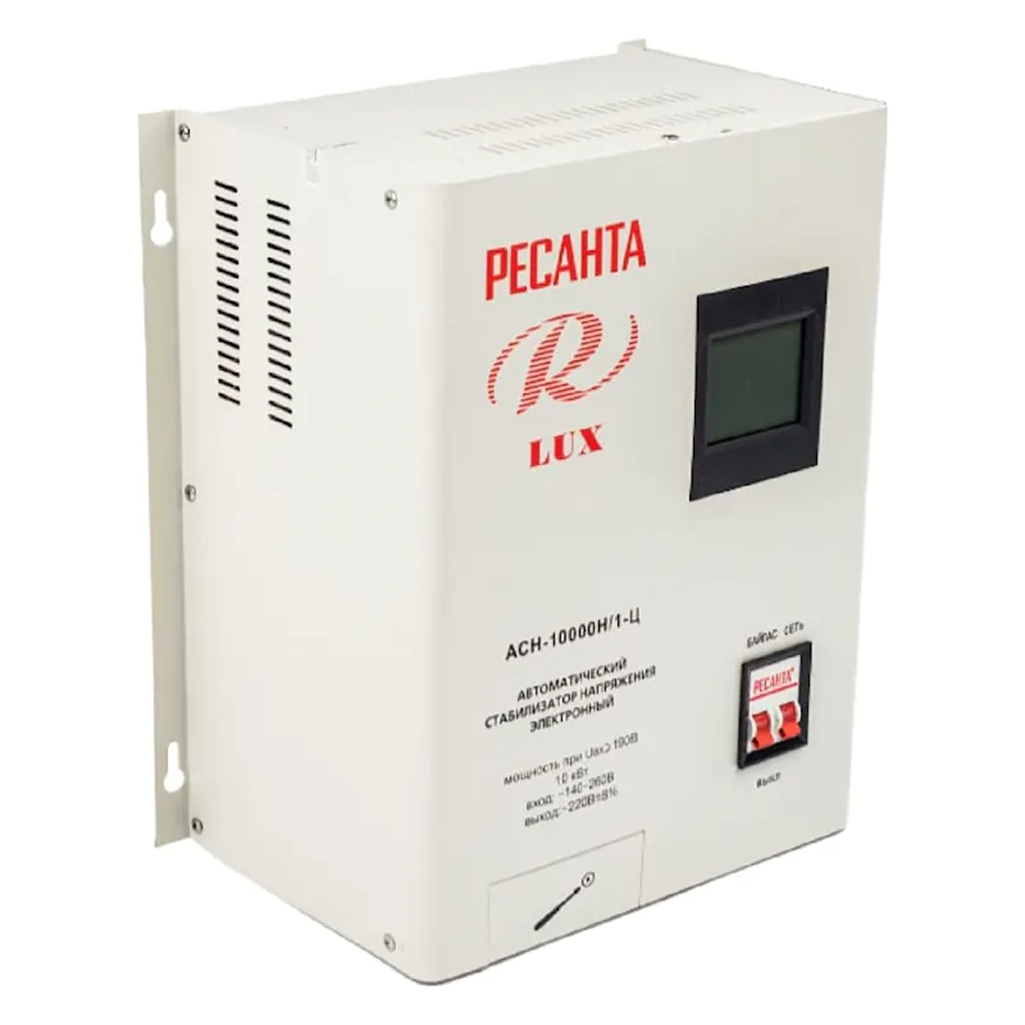Стабилизатор однофазный Ресанта АСН-10000Н/1-Ц Lux 63/6/18, релейный, 10 кВт