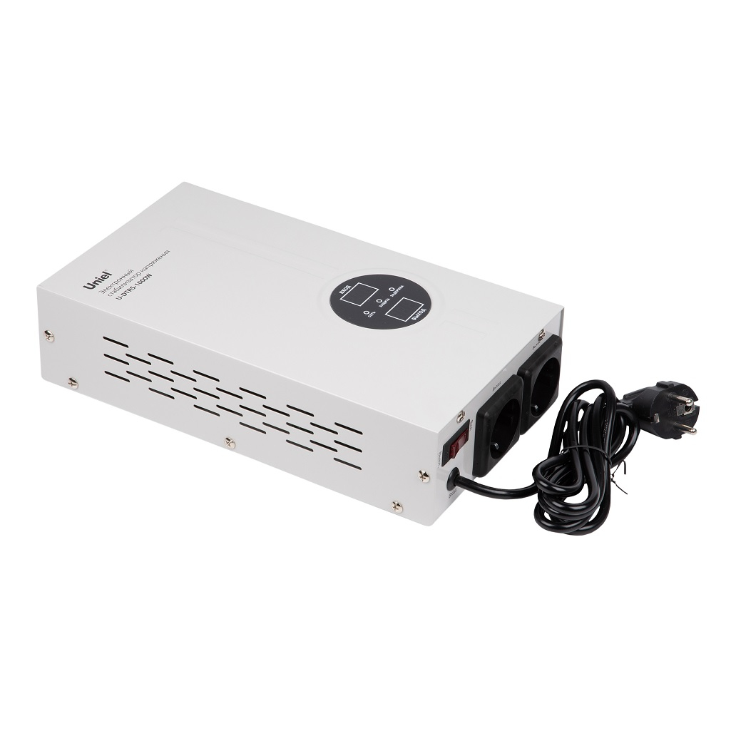Стабилизатор напряжения электронный Uniel U-DTRS-1000W, UL-00010577, 1000Вт, автоматический, однофазный, настенный