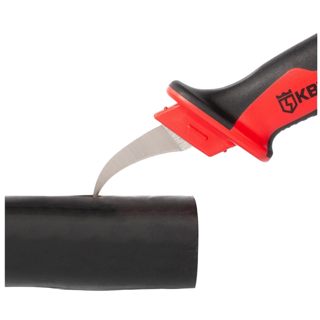 Нож диэлектрический КВТ НМИ-03, 63847, до 1000 В, 196 мм, нержавеющая сталь 1.6 мм, профессиональная серия