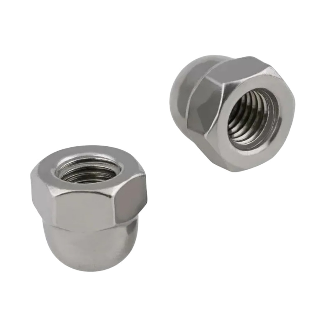 Гайка колпачковая DIN1587, М5, А2, нержавеющая сталь, шаг резьбы 0.8 мм