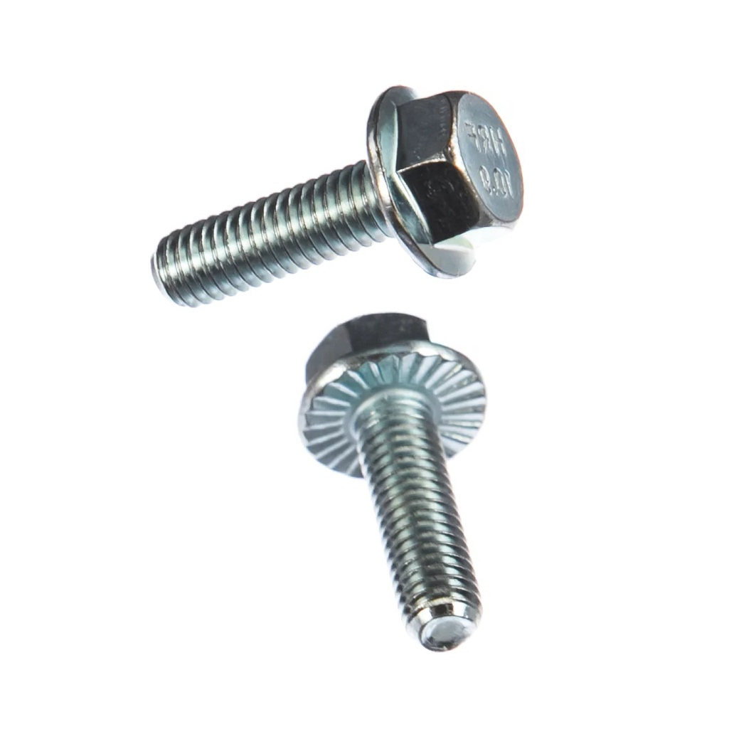 Болт с фланцем М6х20 мм DIN 6921, кл.пр. 8.8, оцинкованная сталь, 8 шт