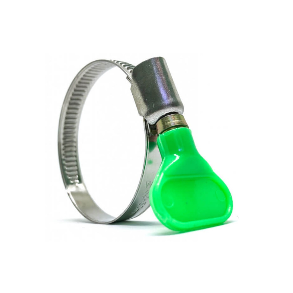 Хомут червячный H16-27-9KL21, оцинкованная сталь, 16-25 мм, с барашком