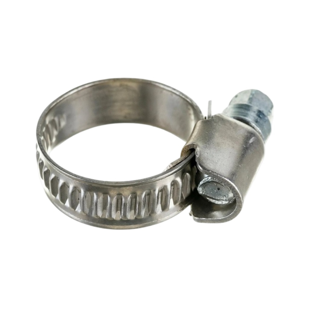 Хомут червячный, сантехнический, 16-25 мм, нержавеющая сталь, винтовое крепление