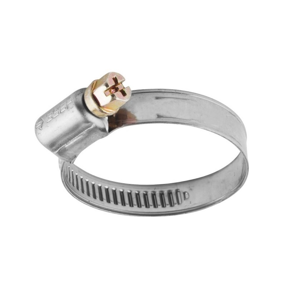 Хомут червячный Зубр Профессионал 3787-15-25, нержавеющая сталь, с накатной лентой 9 мм, 16-25 мм, в упаковке 5 штук 