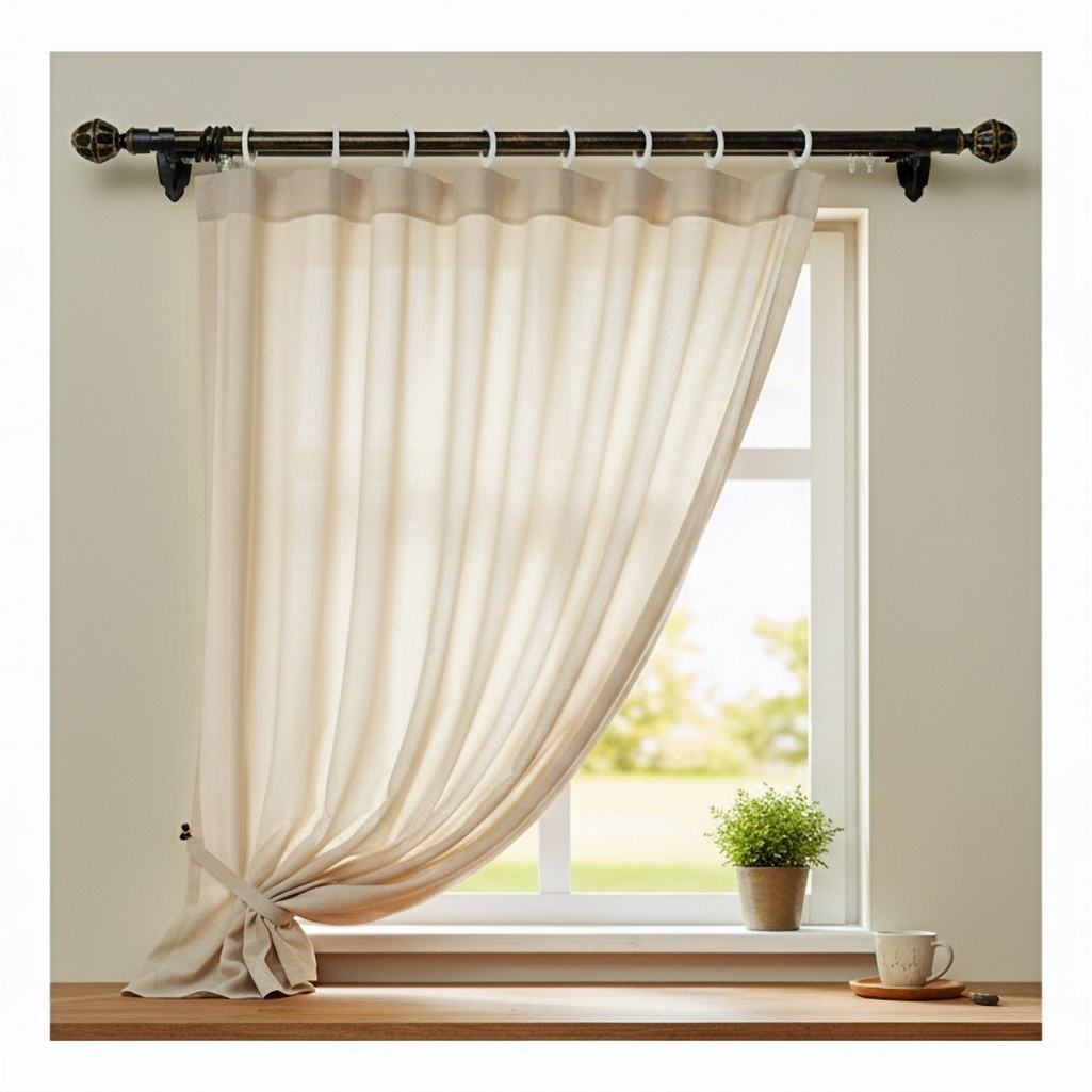 Карниз двухрядный круглый Венеция, Черненое золото, 3 м, настенный, металл, крепеж, крючки