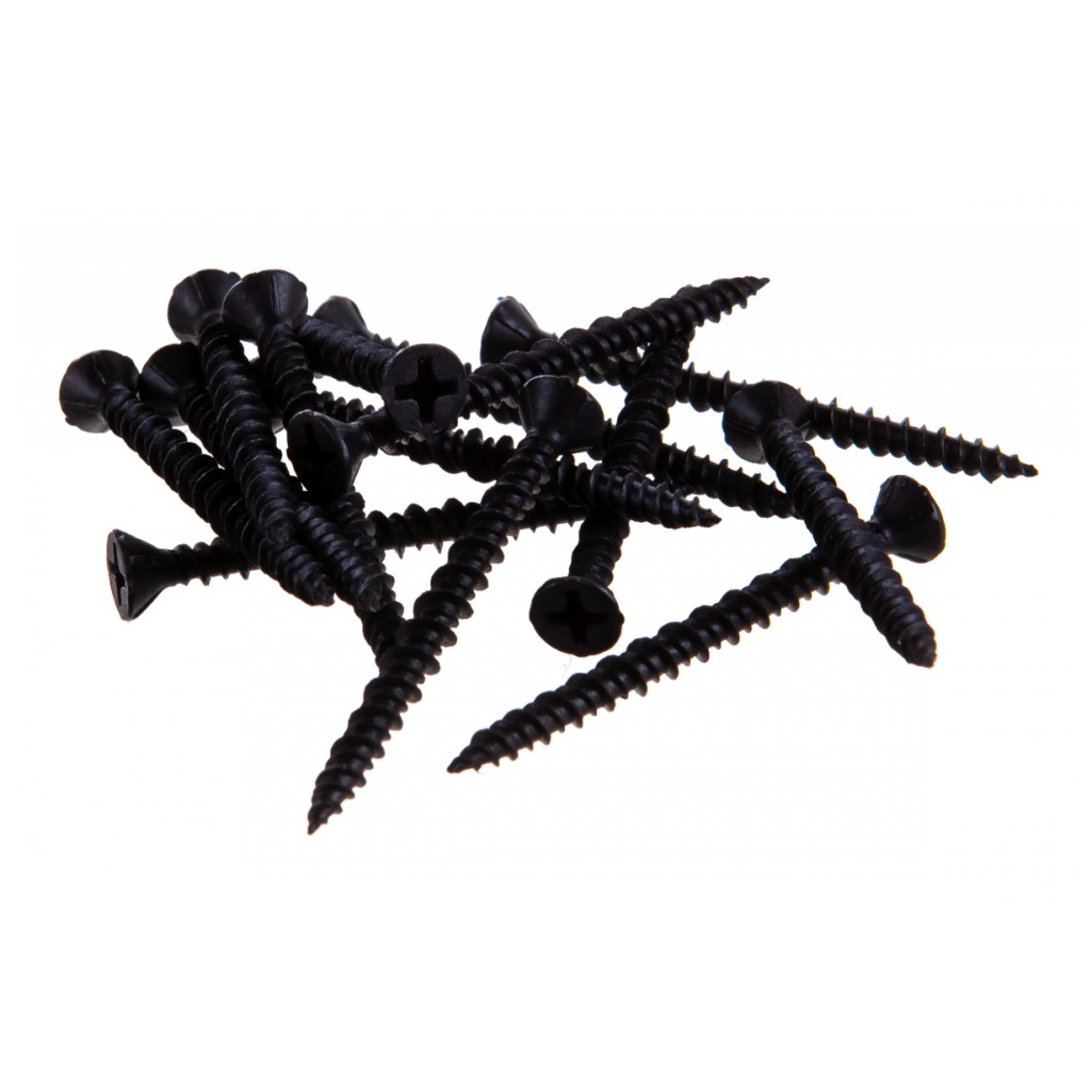 Саморез черный для ГВЛ 3.9х35 мм, острый, потайной, сталь, оксидированное покрытие