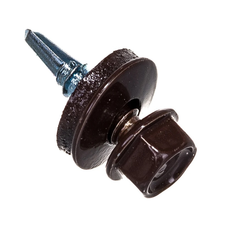 Саморез кровельный коричневый RAL 8017 4,8х19 мм