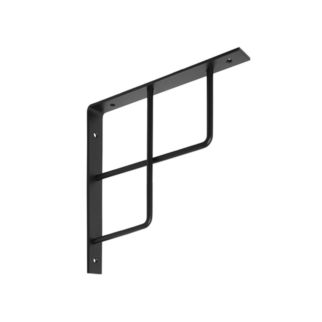Кронштейн Домарт Window для полок, сталь, чёрный, 200х200 мм