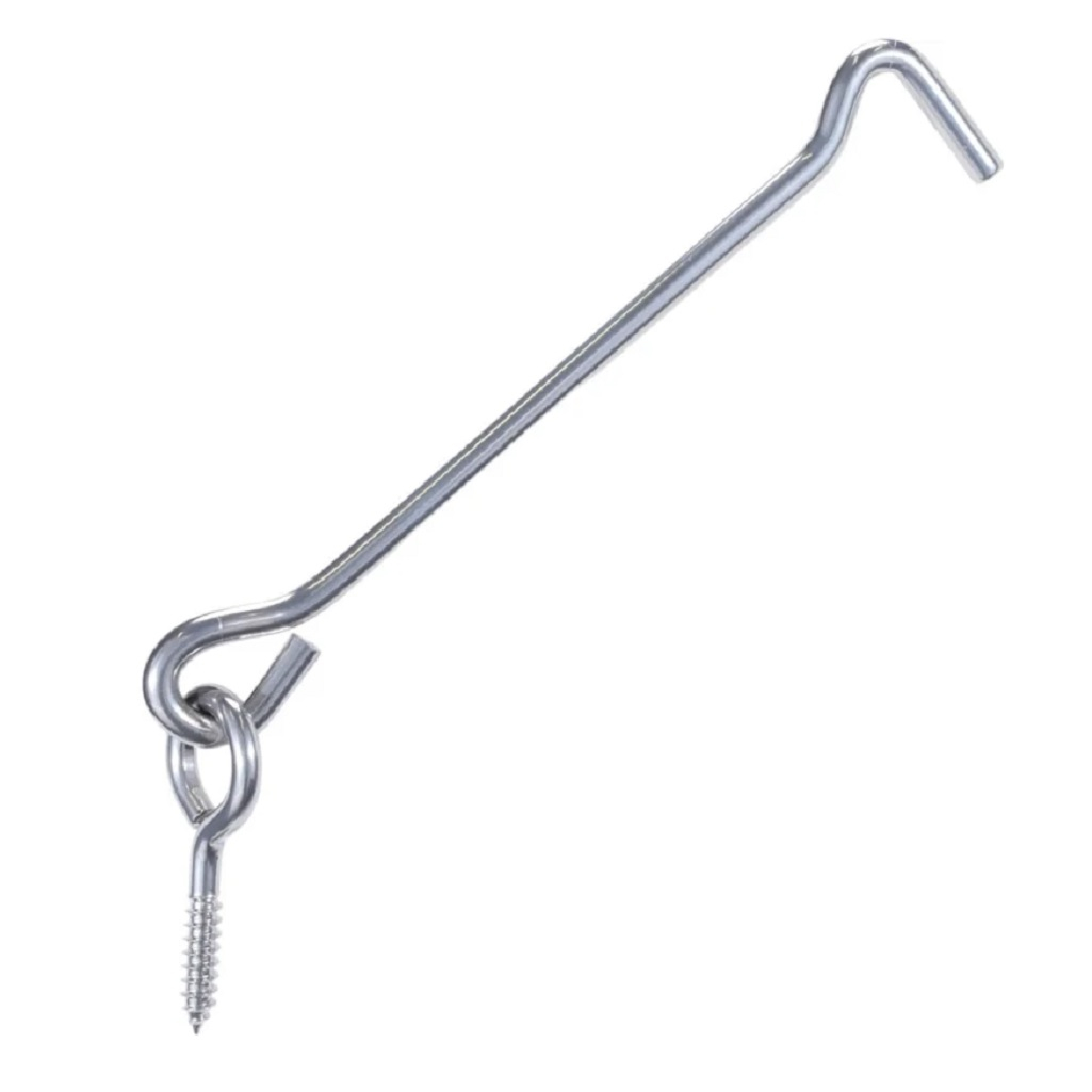 Крючок прутковый, сталь, длина 200 мм, серый металлик, из калиброванного круга