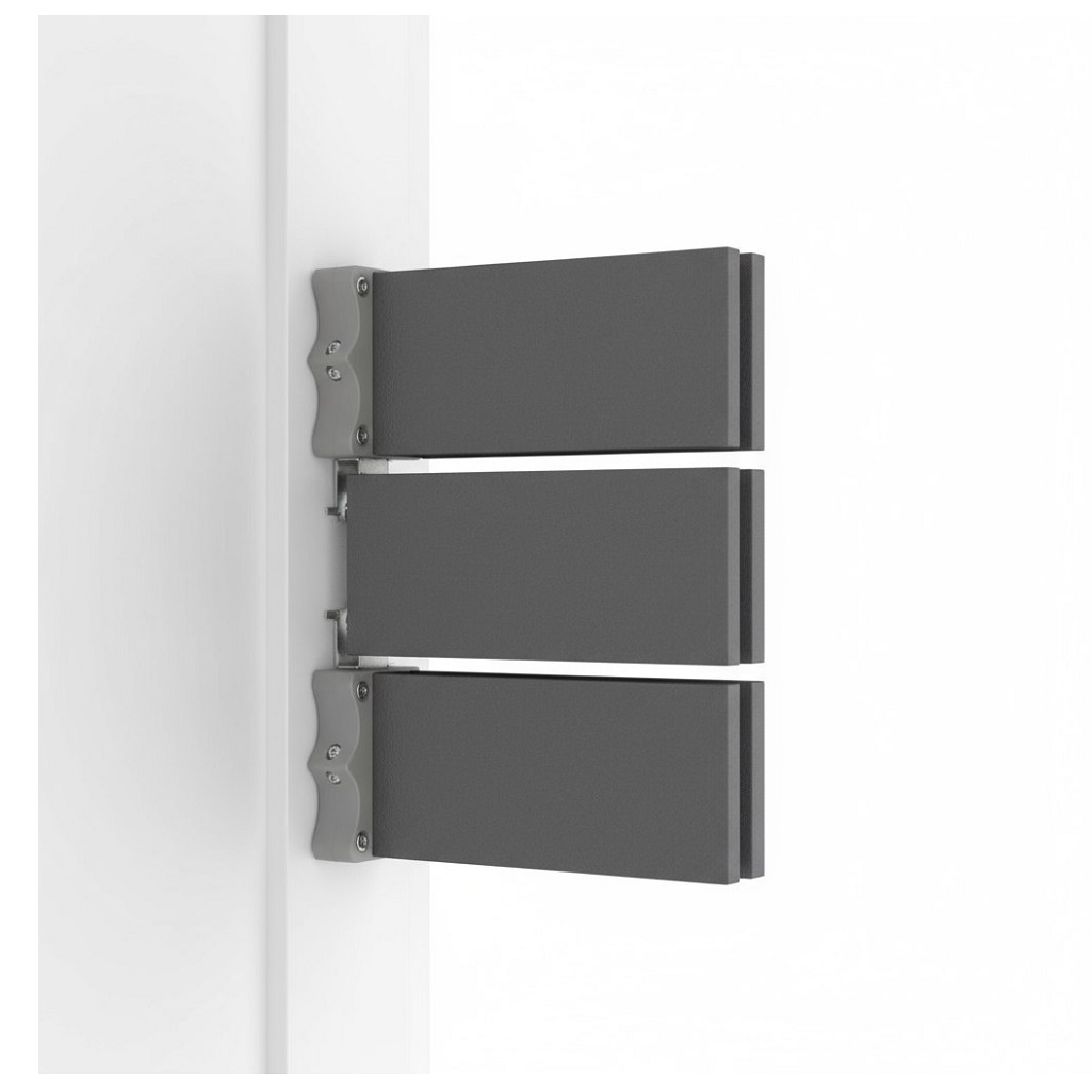 Навес Samet Daset 1990422, толщина 15 мм, левый, для крепления поперечных модулей, серый