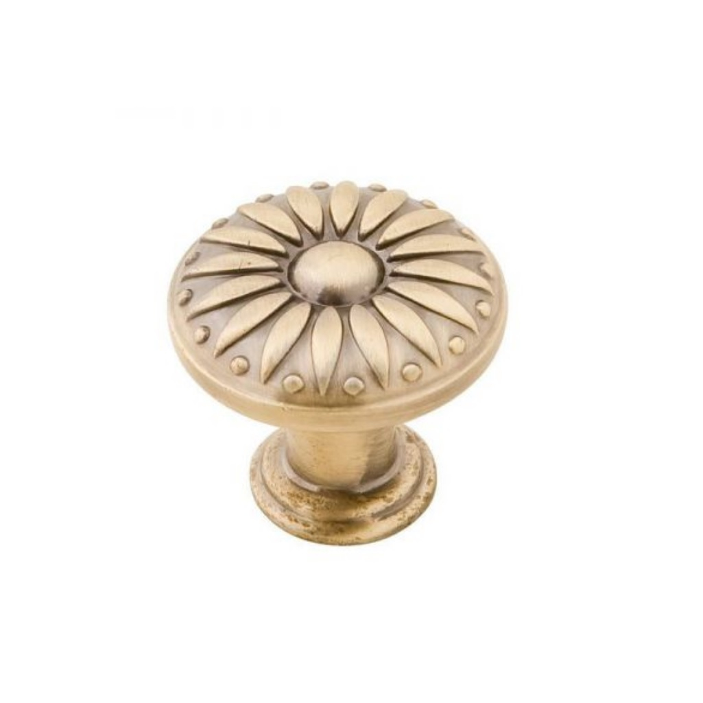 Ручка-кнопка Kerron Classic RK-03, ВА, круглая, бронза, мебельная