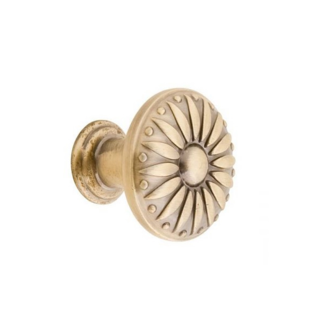 Ручка-кнопка Kerron Classic RK-03, ВА, круглая, бронза, мебельная