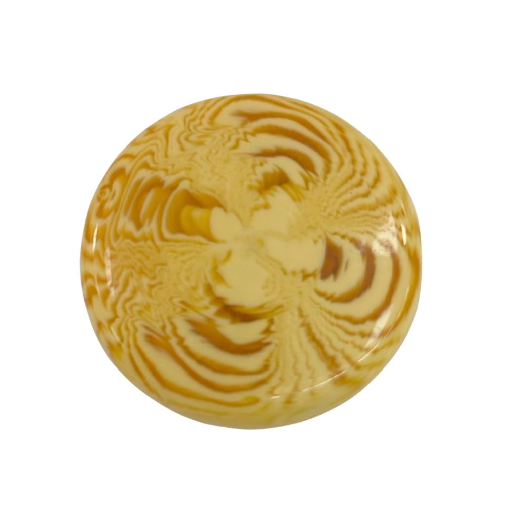 Ручка мебельная Кнопка 501, пластиковая, круглая, под дерево, цвет янтарный