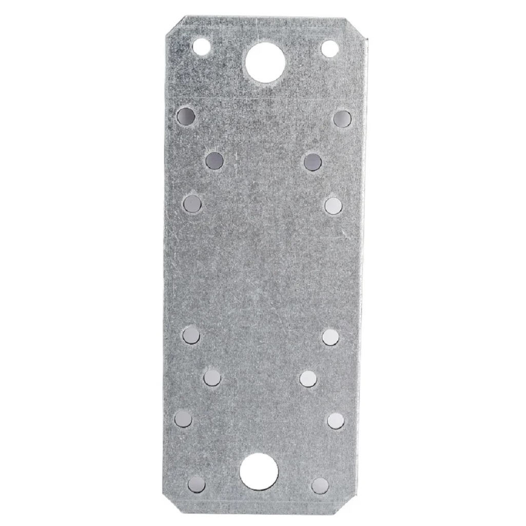 Пластина крепежная, оцинкованная, Толщина 1.8 мм, 1.8х55х140 мм
