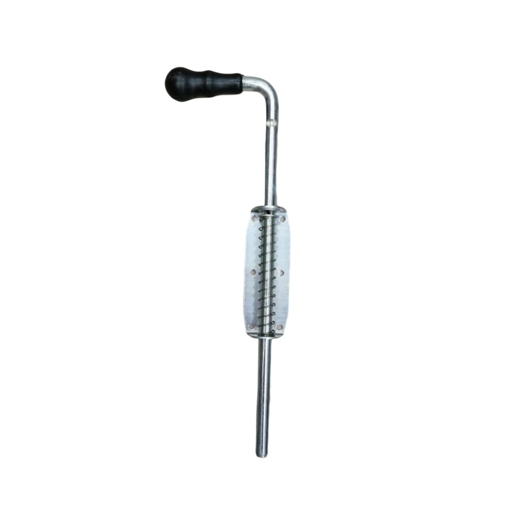 Засов гаражный, полуавтомат 007290, пружинный, 420 мм, ригель d13 мм, цинк