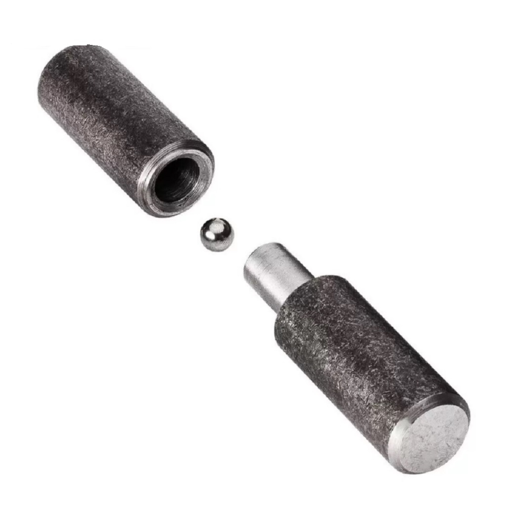 Петля гаражная d-28х130 мм стальная с запрессованным шаром, покрытие под краску, 014527