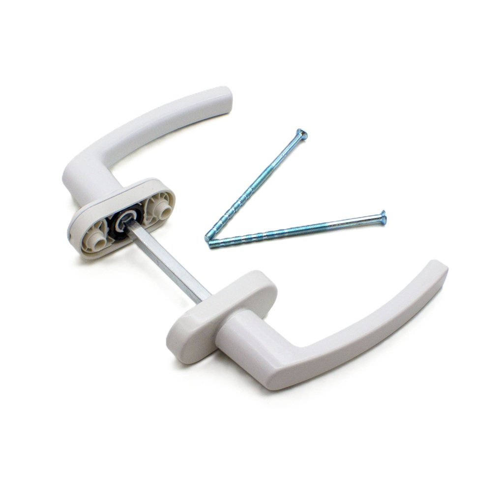 Ручка двухсторонняя 007 BHS 4 для пластиковых дверей, WW белая