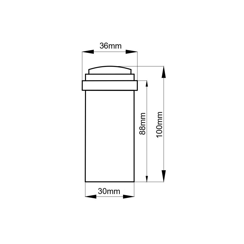 Дверной упор MAXI Locks SP126, 30х100 мм, SN, матовый никель