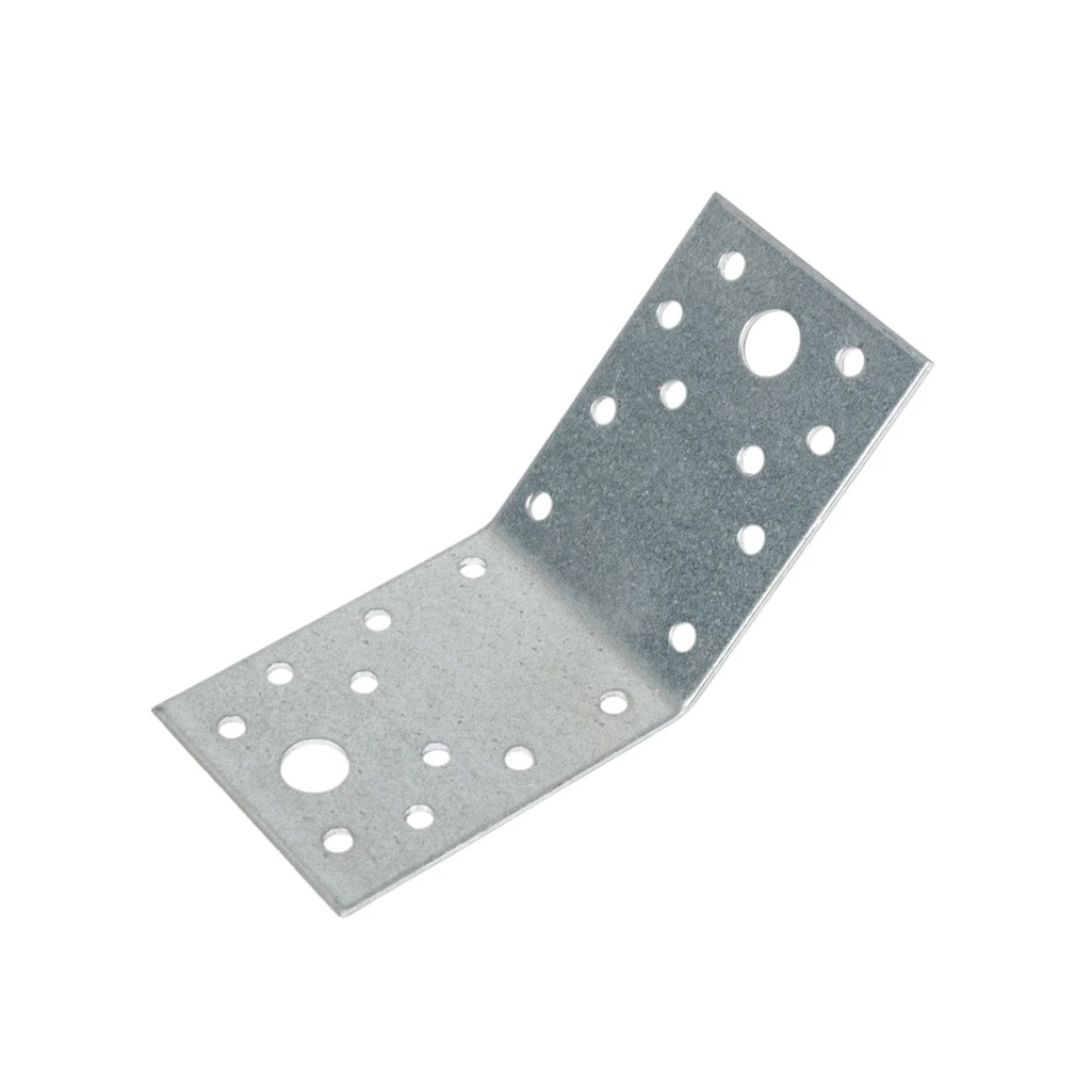 Уголок крепежный оцинкованный, равносторонний, 135 градусов, 2х55х70х70 мм