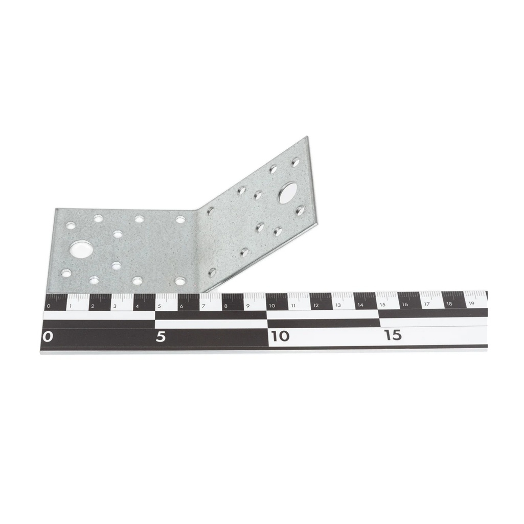 Уголок крепежный оцинкованный, равносторонний, 135 градусов, 2х55х70х70 мм