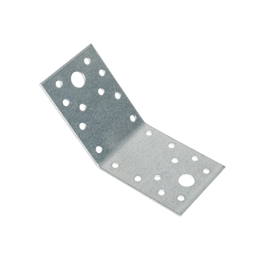 Уголок крепежный оцинкованный, равносторонний, 135 градусов, 2х55х70х70 мм