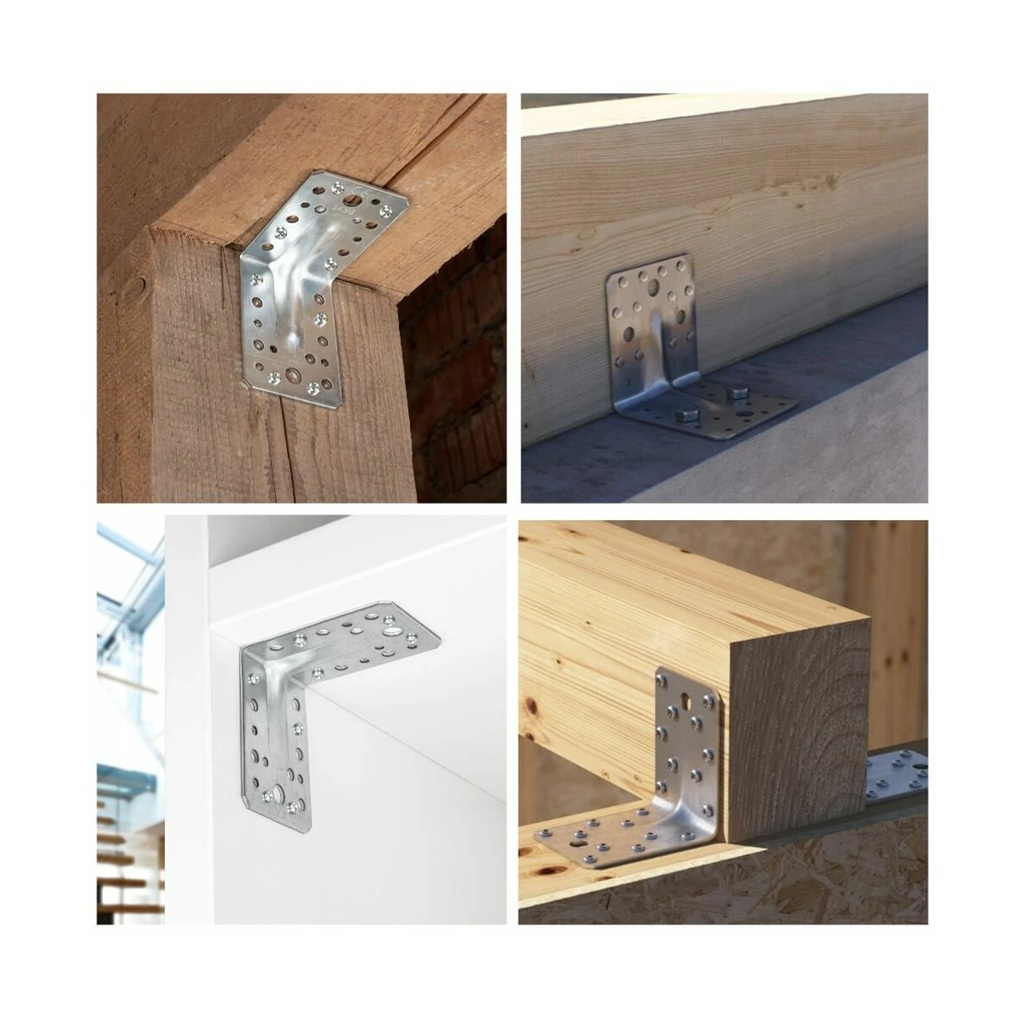 Уголок крепежный оцинкованный, усиленный, равносторонний, 1.8х55х70х70 мм