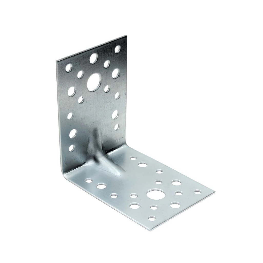 Уголок крепежный оцинкованный, усиленный, равносторонний, 1.8х55х70х70 мм