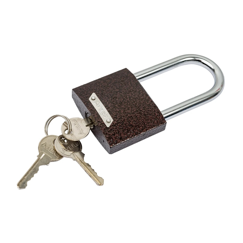 Замок навесной Avers PD-01-75-L, d 9 мм, 3 ключа, чугун, коричневый