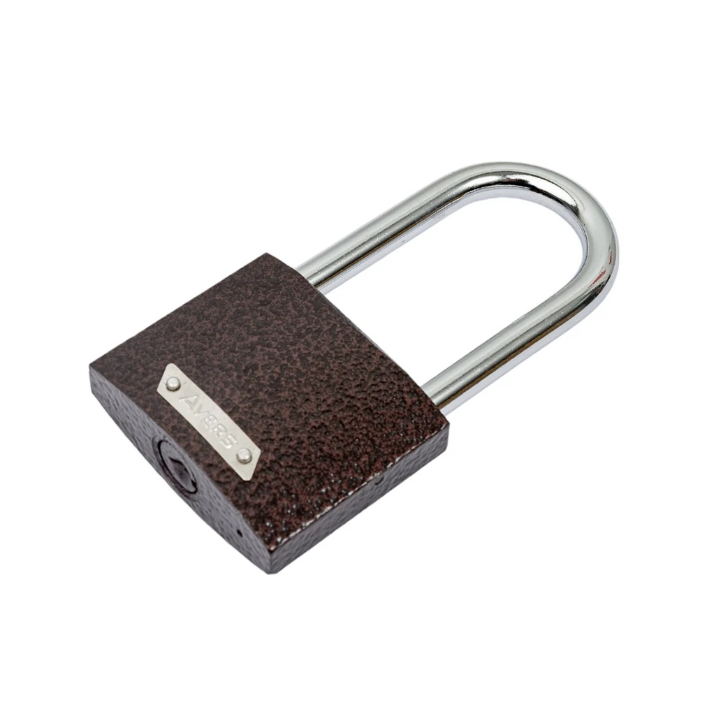 Замок навесной Avers PD-01-75-L, d 9 мм, 3 ключа, чугун, коричневый
