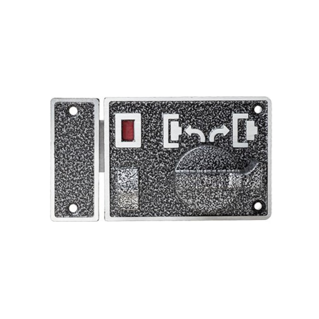 Замок накладной Apecs R05-C-GR ЗН1А-С, для деревянных дверей, вертушка, 5 ключей, цвет серый