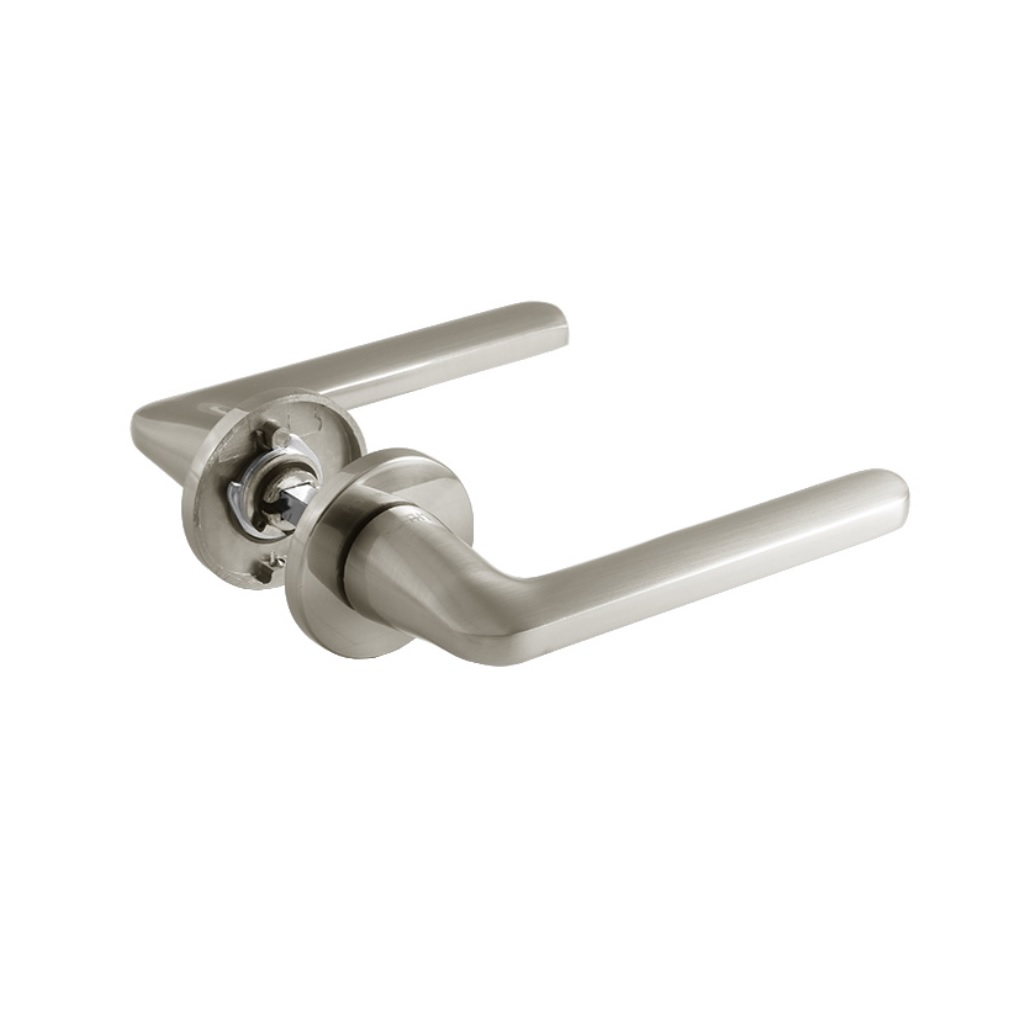 Ручка дверная Нора-М Slim 134А, 18634, 136 мм, гальваническое покрытие, цвет матовый никель