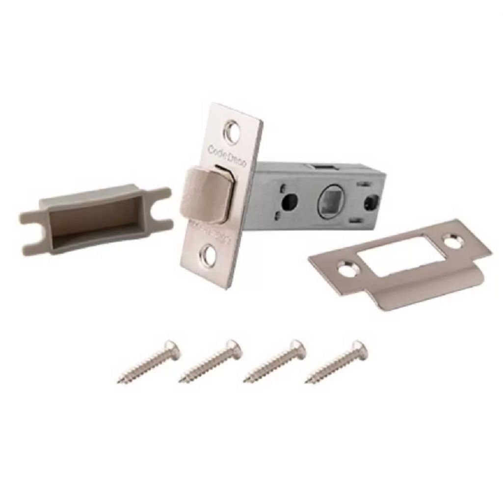 Защелка врезная Code Deco 5400-WC-NIS с фиксацией, язычок металлический, матовый никель