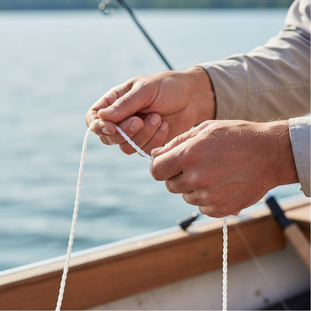 Нить полиамидная кручёная, для рыбалки, упругая, белая, диаметр 1 мм