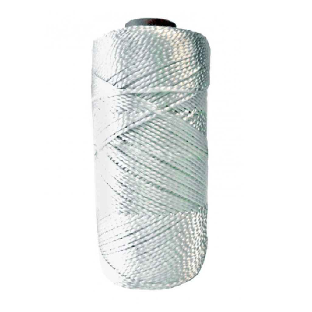 Нить полиамидная кручёная, для рыбалки, упругая, белая, диаметр 1 мм