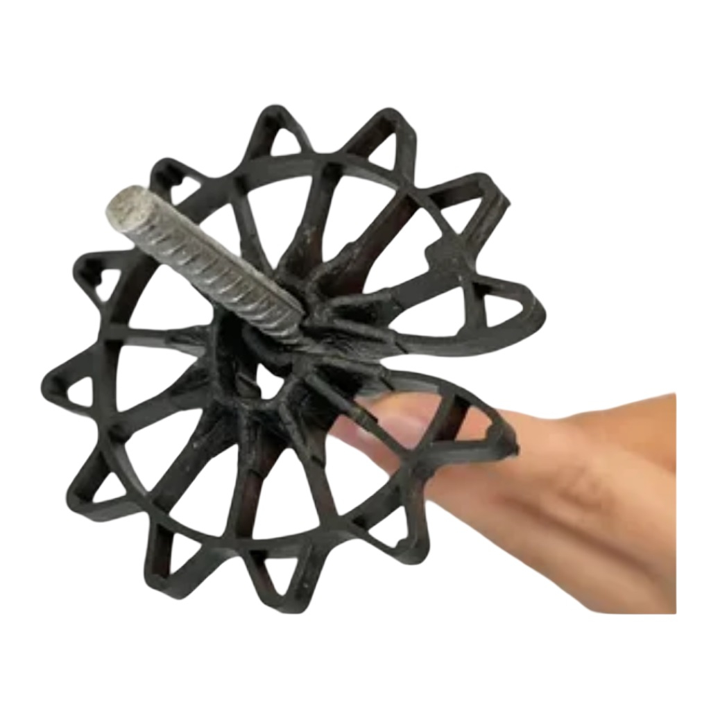 Фиксатор арматуры Звездочка, 40 мм, от 6 до 25 мм,  полипропилен, черный