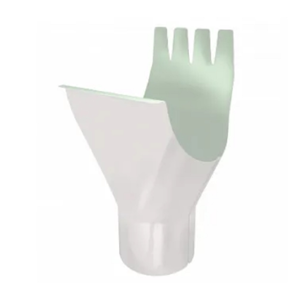 Воронка выпускная, накладная, антикоррозийное покрытие, цветная белая