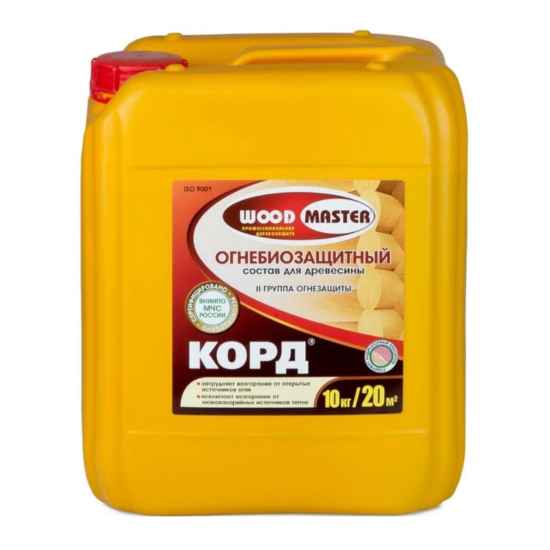 Огнебиозащитный состав Woodmaster Корд для древесины 10 кг