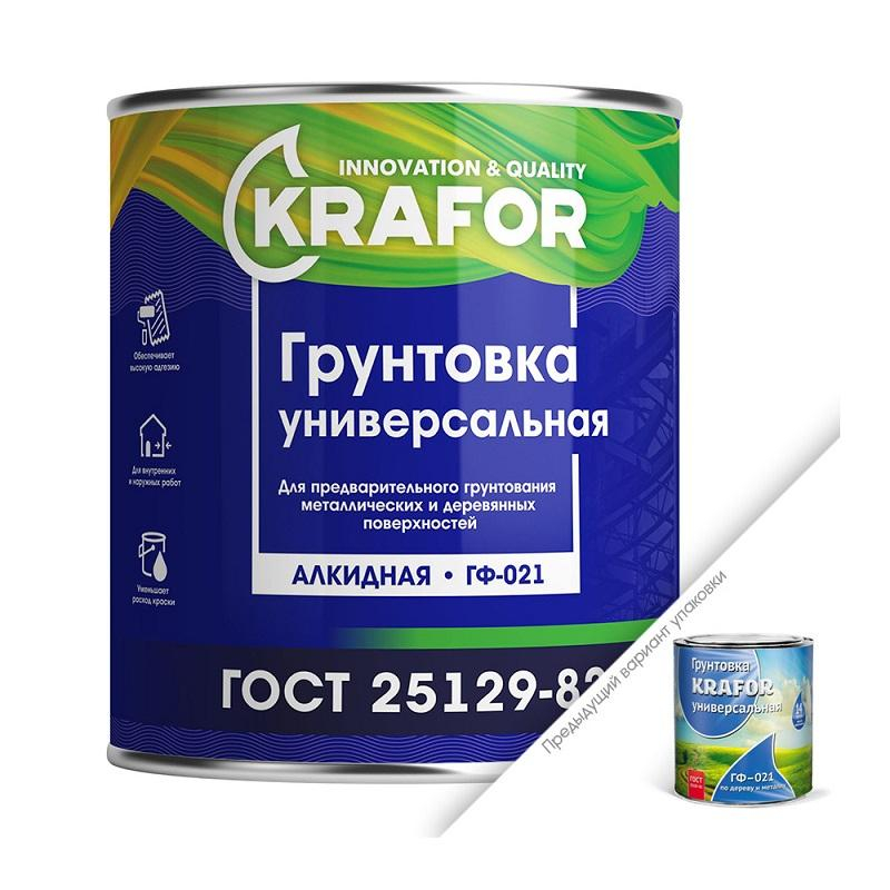 Грунтовка ГФ-021 KRAFOR красно-коричневый 2,7 кг