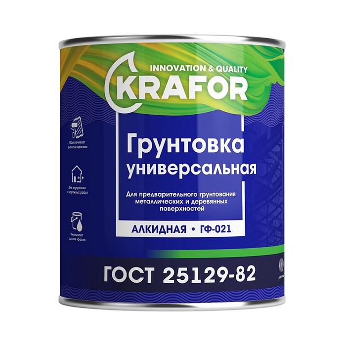 Грунт  ГФ-021 серый 2,7 кг KRAFOR