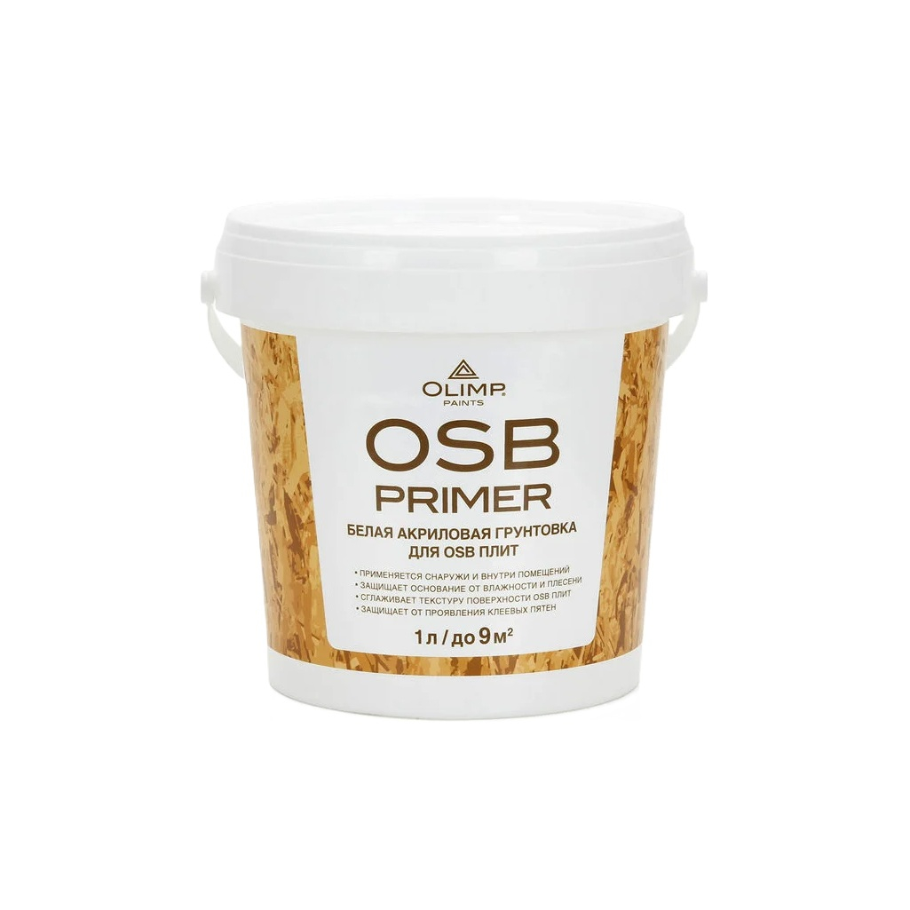 Грунтовка для OSB-плит Olimp ОSB Primer 27060, акриловая, белая, 1 л