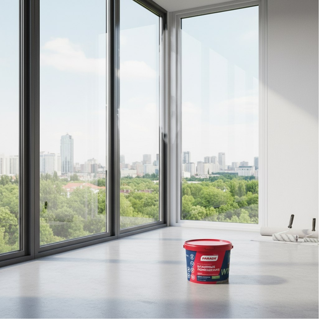 Краска латексная Parade Влажные помещения W100, для внутренних работ, База А, белая, 9 л