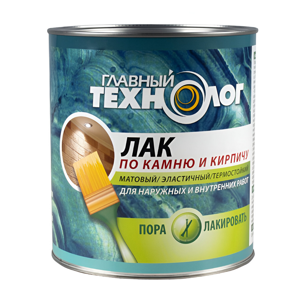 Лак Главный Технолог по камню и кирпичу матовый, бесцветный 3 л