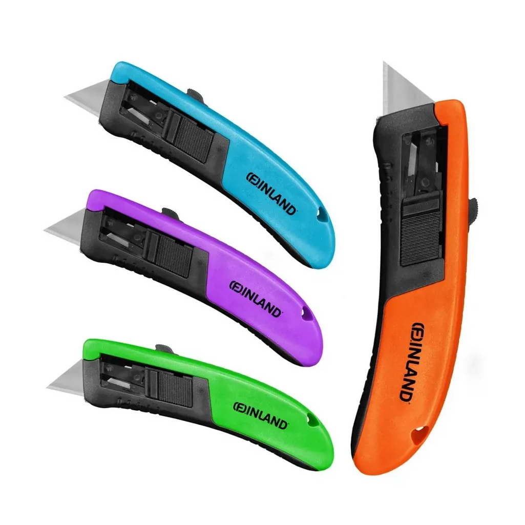 Нож строительный Finland 2406, трапециевидное лезвие, 20х40х150 мм, цвет в ассортименте